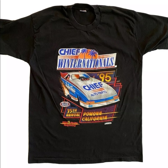 Vintage NHRA Chief Winternationals 1995 35th Annual Pomona California Tee - Picture 1 of 4